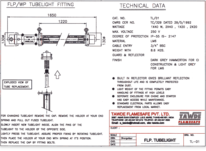 FLP Fluorescent Tube Light Fitting