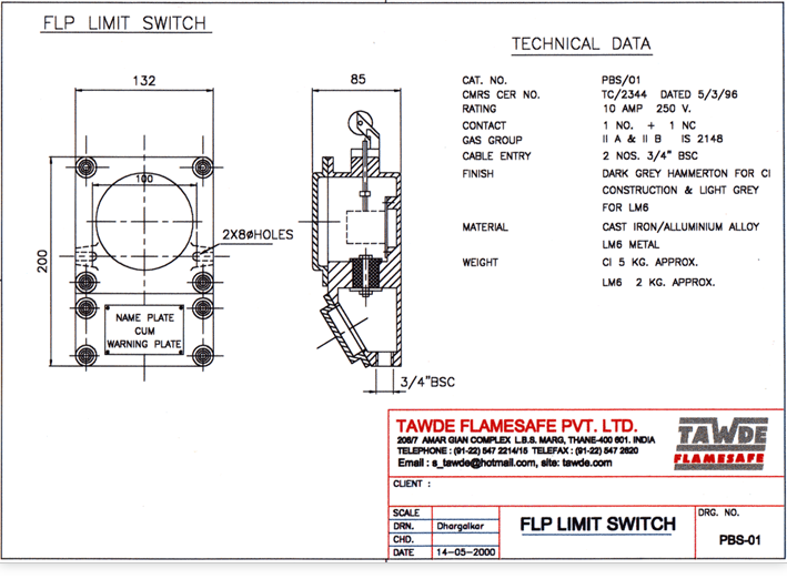 FLP Limit Switch (indirect)