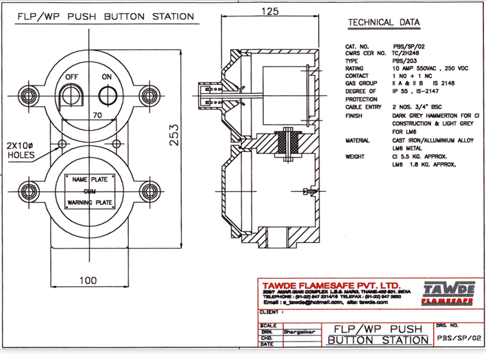 FLP / WP Push Button Stations - On/Off 