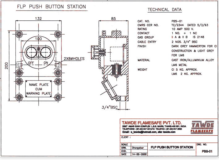 FLP / WP Push Button Stations - On/Off 