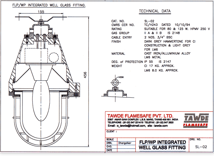 FLP Well Glass Fittings Integral Type